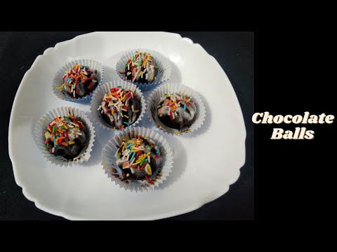 Chocolate balls.চকলেট বল। How to make chocolate balls. Easy chocolate cake balls recipe. Cake pops.