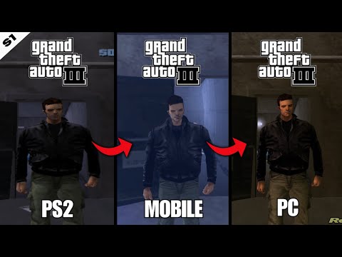 GTA 3 (2001) OG version | Graphics comparison PS2 vs MOBILE vs PC