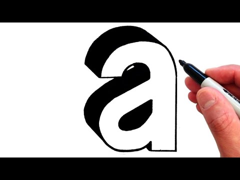 How to Draw Letter a in Lowercase 3D