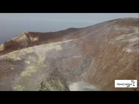 Peak view at volcano crater, Vulcano, Aeolian islands, Sicily, Italy