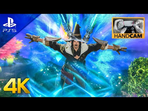 FFXIV Endwalker (PS5) Gameplay ❯ DualSense Controller Handcam 🟢 RAID | SAGE