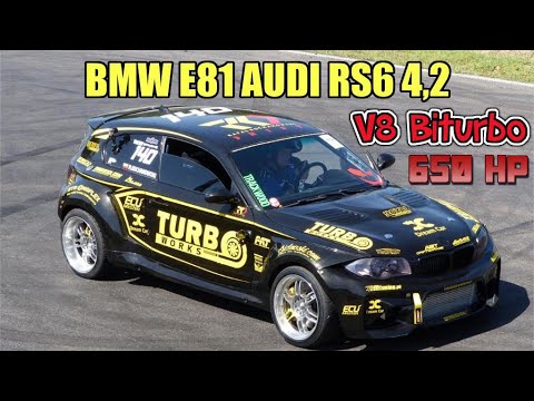 Turboworks BMW 1 E81 drift with AUDI RS6 V8 biturbo engine