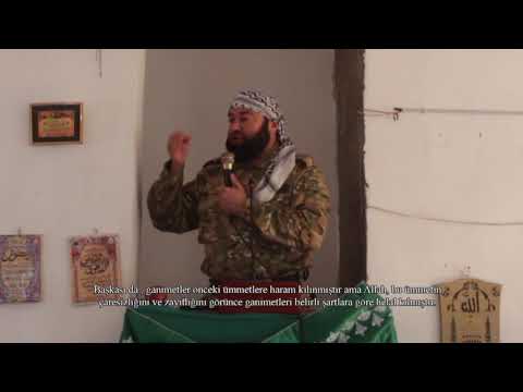 كلمة يلقيها قائد جيش الإسلام الشيخ عصام بويضاني يعطي فيها وصايا للمقاتلين في أرض المعركة