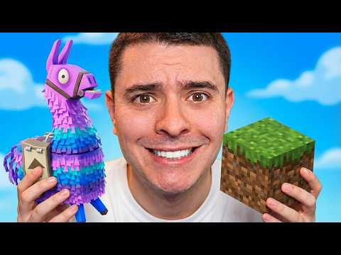 Jogamos o mesmo desafio no Fortnite e no Minecraft! Part. Geleia e Hurtig