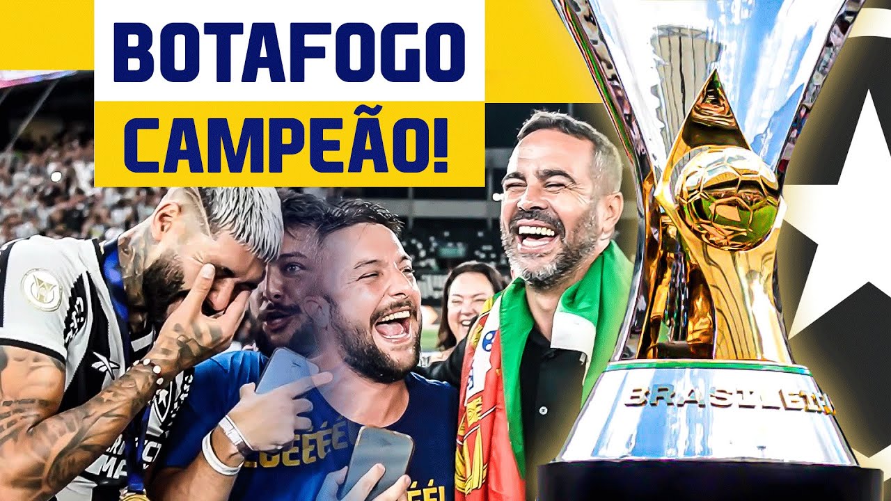 VÍDEO: Igor Rodrigues cobre título do Botafogo, leva banhos de cerveja e entrevista campeões