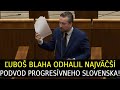 Ľuboš Blaha V NRSR Odhalil Najväčší Podvod Progresívneho Slovenska