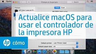 Actualizar Mac OS X para usar el controlador de impresora HP