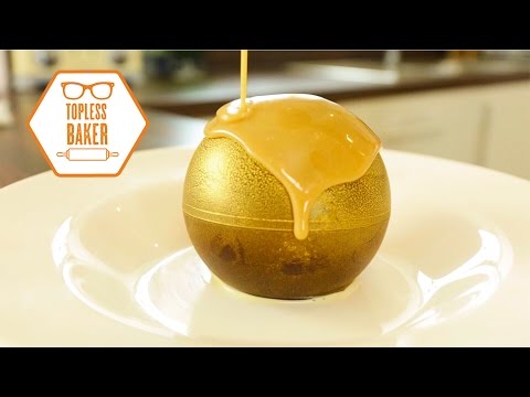 Gold Chocolate Melting Ball - Topless Baker Video