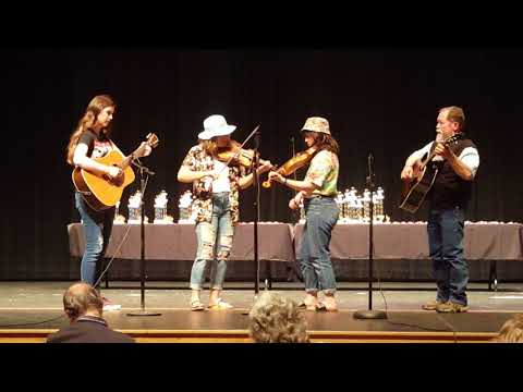 Rylee Loucks of Marsing,  Kelly Makela of Boise, Twin Fiddle Idaho Open Fiddle contest 2018