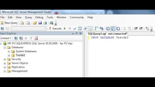 Delete/Drop user defined database in MS SQL SERVER through Management Studio (Urdu/Hindi)