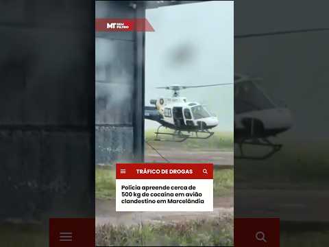 Avião clandestino com 500 kg de cocaína é interceptado em MT