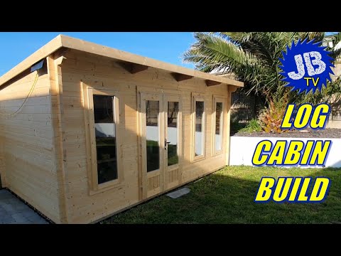 How to build a Log Cabin Workshop -  Dunster House Terminator Pent Log Cabin