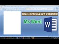 Microsoft Word Me Document Kaise Banaye Ms Word Me Document Kaise Banaye