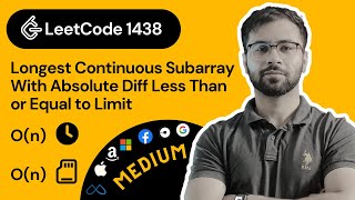 YouTube video 'LeetCode 1438: Longest Continuous Subarray With Absolute Diff Less Than or Equal to Limit'