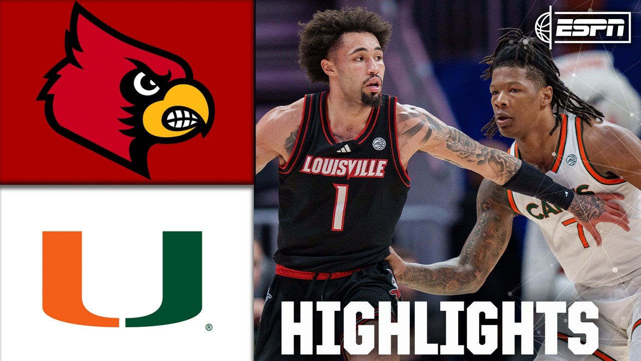 Louisville Cardinals vs. Miami Hurricanes | ACC Tournament Quarterfinal Highlights | ESPN CBB