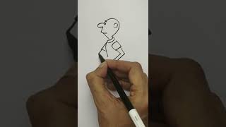 How to Draw a Cartoon Man Running | Step-by-Step Tutorial #art #sketch # cartoon