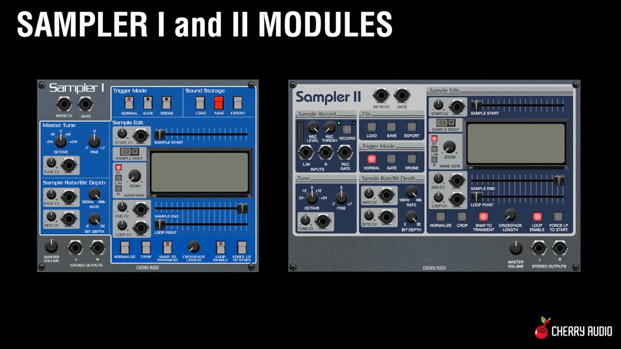 Cherry Audio Voltage Modular Sampler I And Sampler Ii Modules
