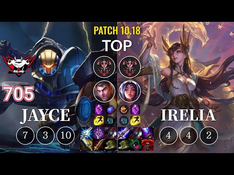 JDG 705 Jayce vs Irelia Top - KR Patch 10.18