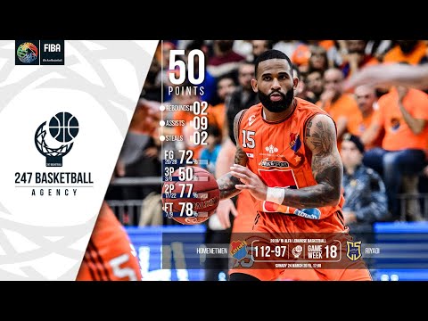 Walter Hodge - 50 Pts Career high - 2019 Homenetmen Vs Riyadi Game highlight - Lebanon