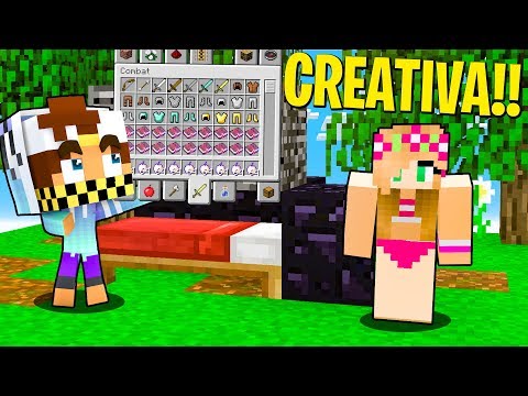 MIO FIGLIO GIOCA UNA BEDWARS IN CREATIVA - Minecraft ITA