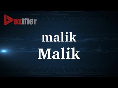 How to Pronunce Malik in French - Voxifier.com