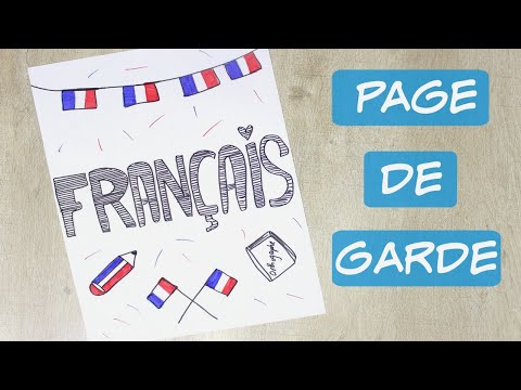 Page de Garde pour le Français - Décors ton cahier !