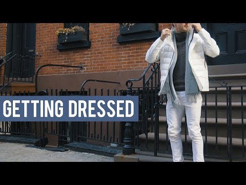 How I Styled This White Peuterey Jacket | Getting Dressed (Outfits Step by Step #17) Video