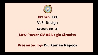VLSI Design | Low Power CMOS VLSI Design | AKTU Digital Education
