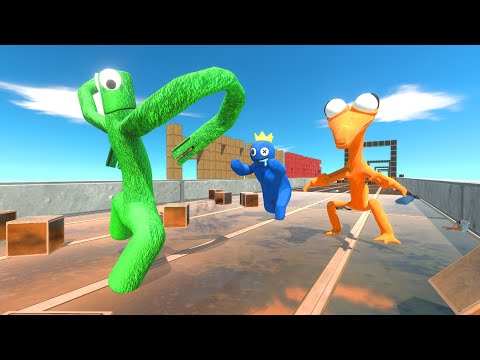 Death Run: Rainbow Friends VS All Animal ARBS. Death Behind The Wall- Animal Revolt Battle Simulator