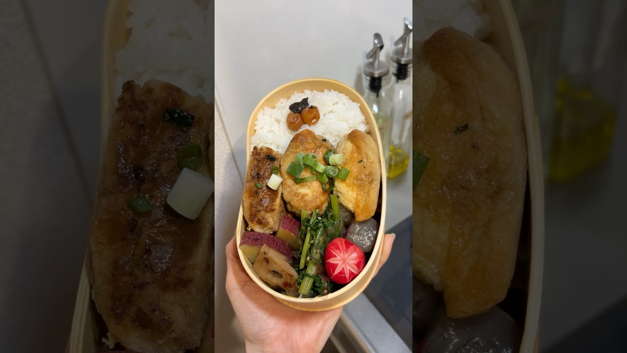 【稲荷寿司？】中身が予想外すぎた弁当🦊 #料理 #お弁当 #shorts