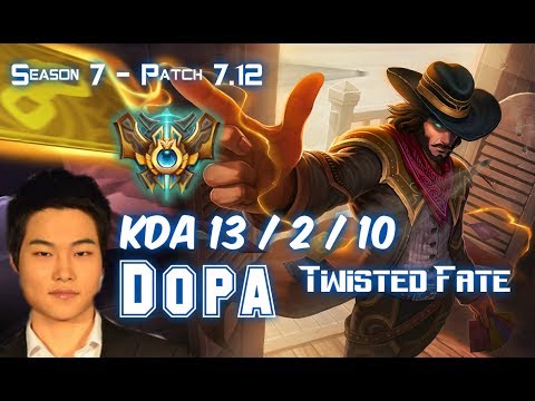 Dopa TWISTED FATE vs LUCIAN Mid - Patch 7.12 KR Ranked