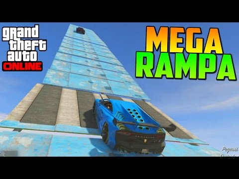 MEGA RAMPA + FINAL ÉPIC ¿FAIL? - Gameplay GTA 5 Online Funny Moments (Carrera GTA V PS4)
