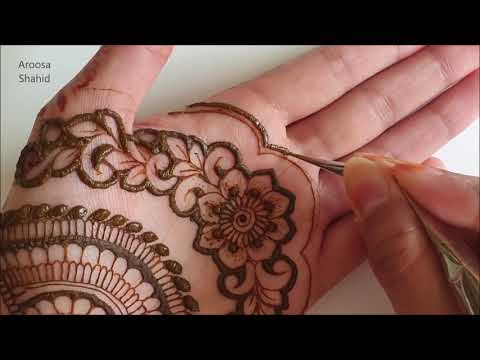 Stunning Full hand bridal henna design