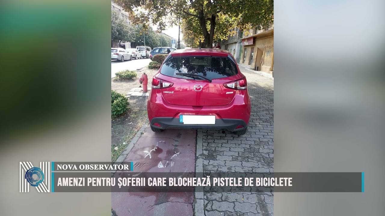 Amenzi pentru șoferii care blochează pistele de biciclete