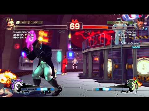 SSF4 AE: kurokamilong (Ibuki) VS whitedoong2 (Dudley)