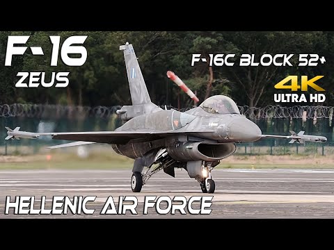 4K UHD  F-16C Block 52+   Hellenic Air Force  ZEUS  Solo Display