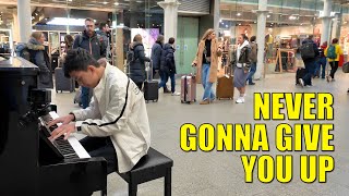When I Played Never Gonna Give You Up in a Train Station in Public | Cole Lam
