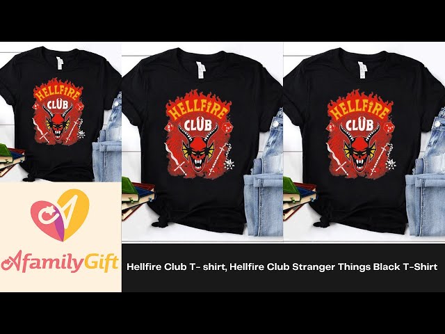 Vídeo relacionado con Stranger Things Hellfire Club Invert Unisex T Shirt, Black, Small