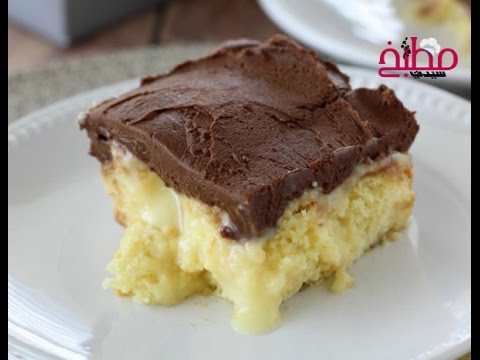 بالفيديو كيك الفانيلا بالبودينغ والشوكولاتة