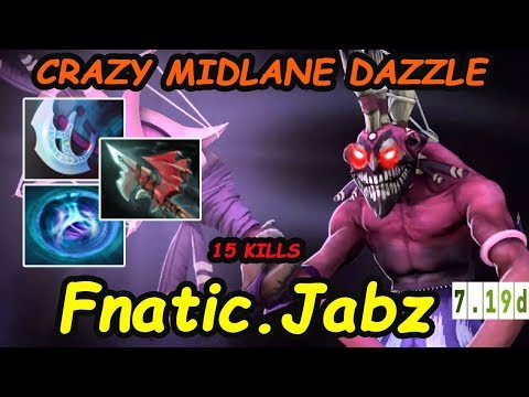 Fnatic.Jabz - [Dazzle] CRAZY MIDLANE NEW META ? | Dota2 7.19d Rank