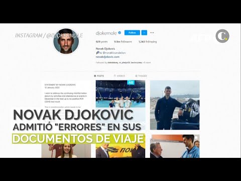 Djokovic admite "errores" en sus documentos de viaje | El Colombiano