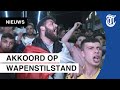 Groot feest bij Palestijnen om staakt-het-vuren
