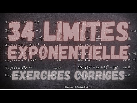 34 LIMITES de fonctions : Exponentielle - Exercices corrigés BAC