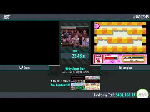Awesome Games Done Quick 2015 - Part 97 - Kirby Super Star by 0xwas and usedpizza