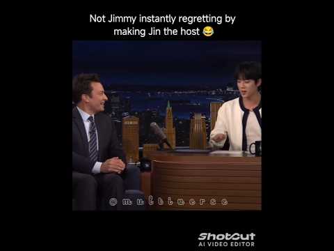 The way he regretted 🤣 #jimmyfallon #jin #bts