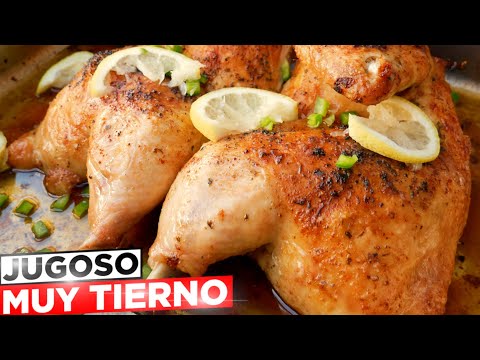 5 TRUCOS PARA EL POLLO ASADO PERFECTO 🍗😍 RECETA de cocina FÁCIL, RÁPIDA y ECONÓMICA 😋 Medio pollo.