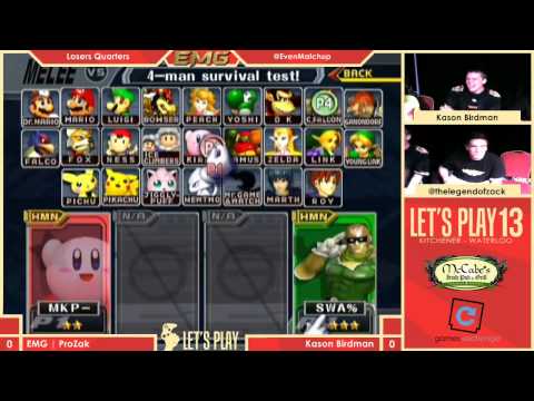 Let's Play 13 - EMG | ProZak vs Kason Birdman - Melee Singles Loser's Quarters
