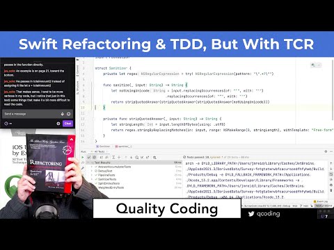 Swift Refactoring & TDD, But With TCR (Live Coding) thumbnail