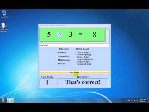 Math Flash Cards For Kids Software