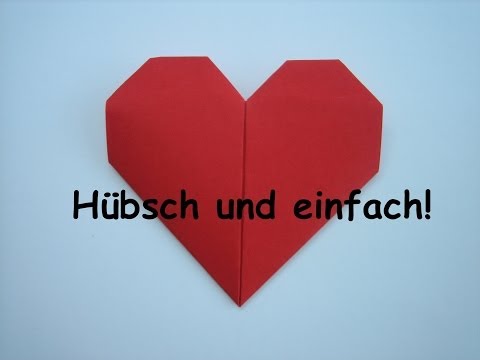 Herz falten aus Papier - sehr einfach! - Origami